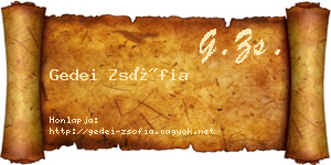 Gedei Zsófia névjegykártya